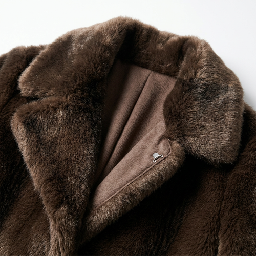 Faux Fur Jas - Bruin