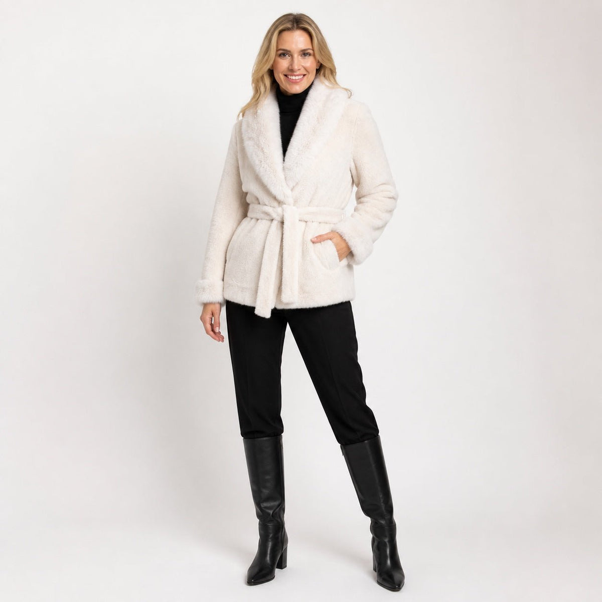 Faux Fur Jas - One Size