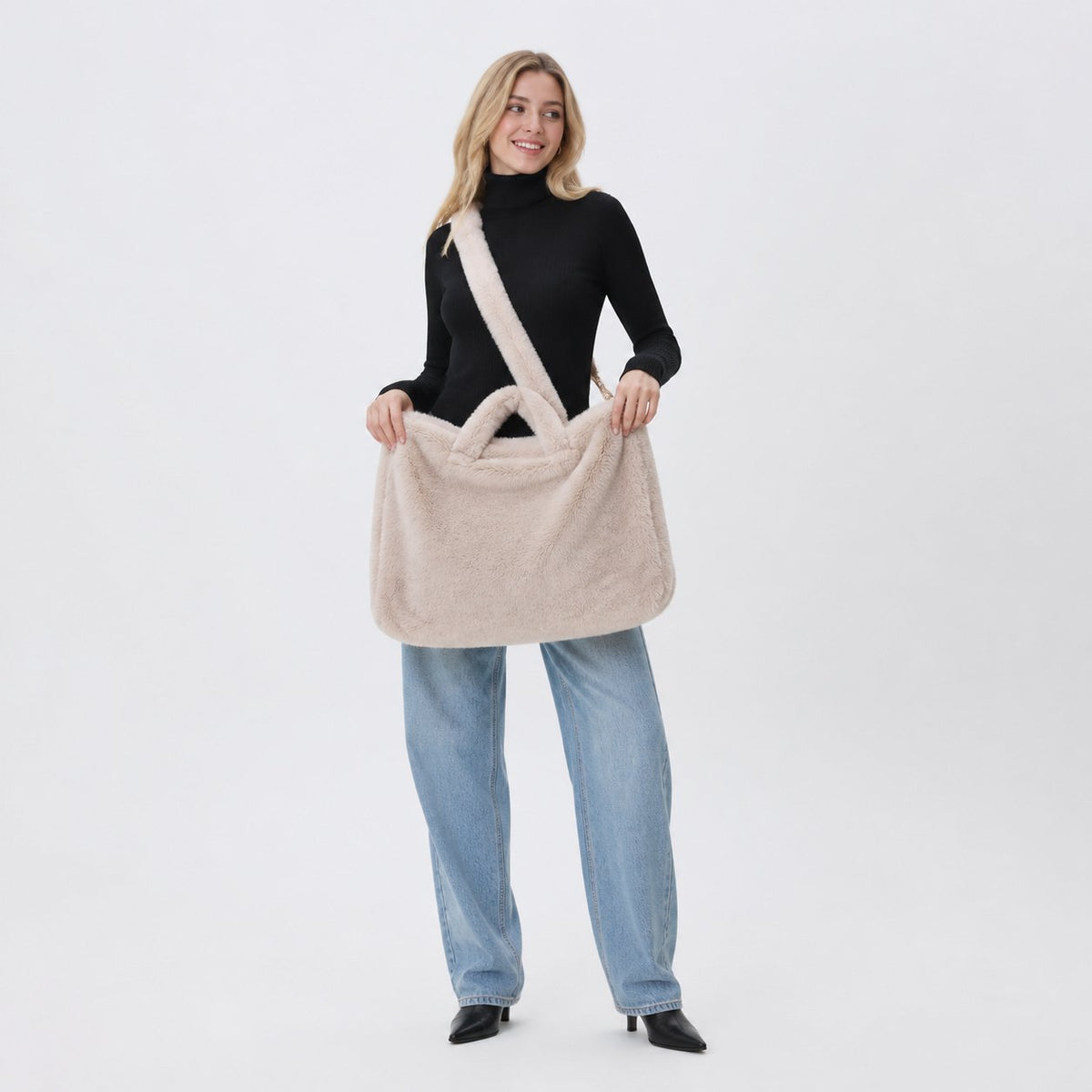 Faux Fur Hand- en Schoudertas