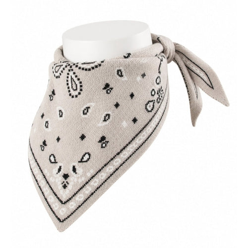 Gebreide Bandanasjaal met Paisleyprint