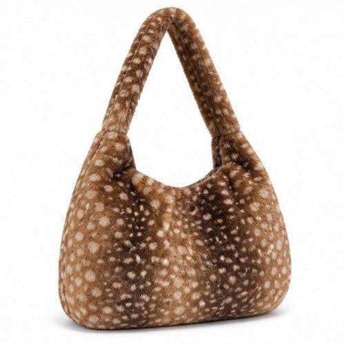 Spotted Faux Fur Schoudertas