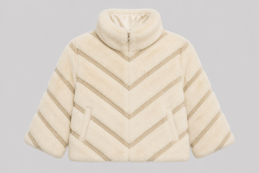 Faux Fur Top Driekwart Mouwen - One Size