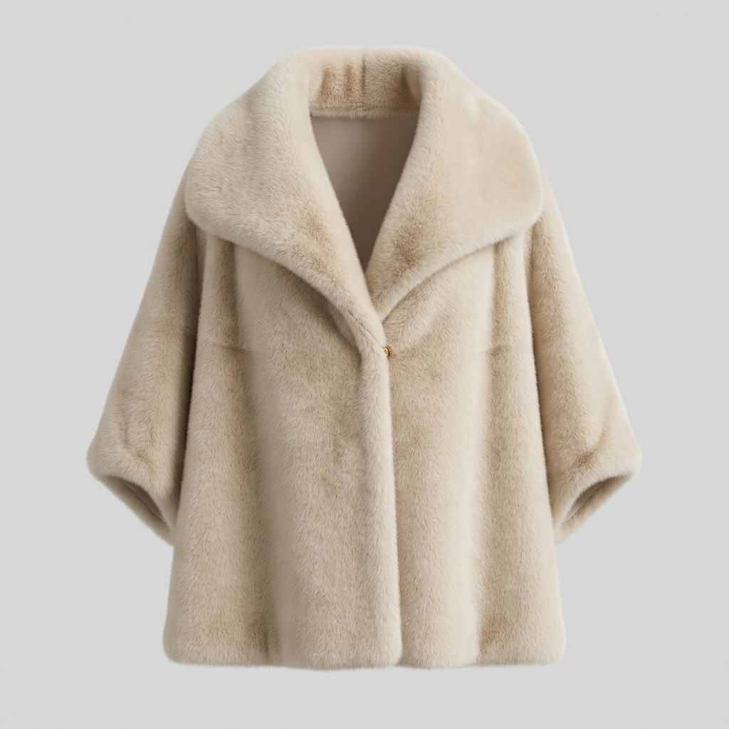 Faux Fur Poncho – Model 41090