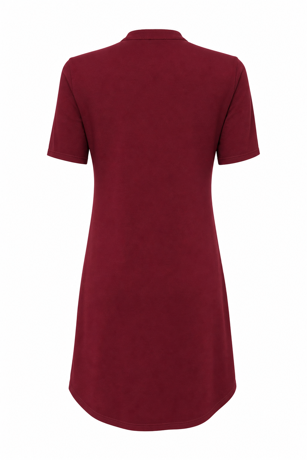 Angelle Milan Travelstof Jurk - Bordeaux Effen