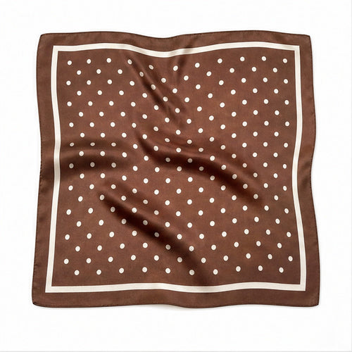 Vierkante Sjaal 70x70 Satijnlook – Stippen