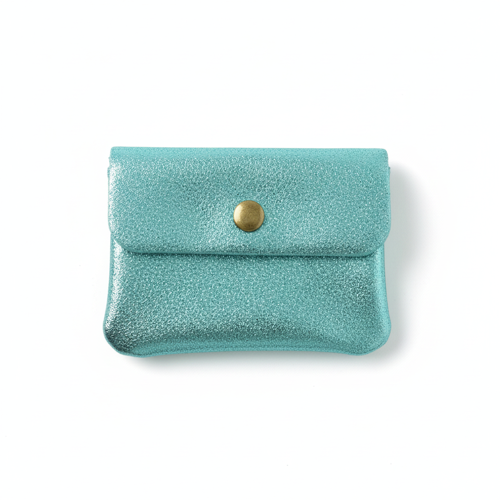 HS Portemonnee Klein - In meer dan 10+ Kleuren - Echt Leder - Turquoise