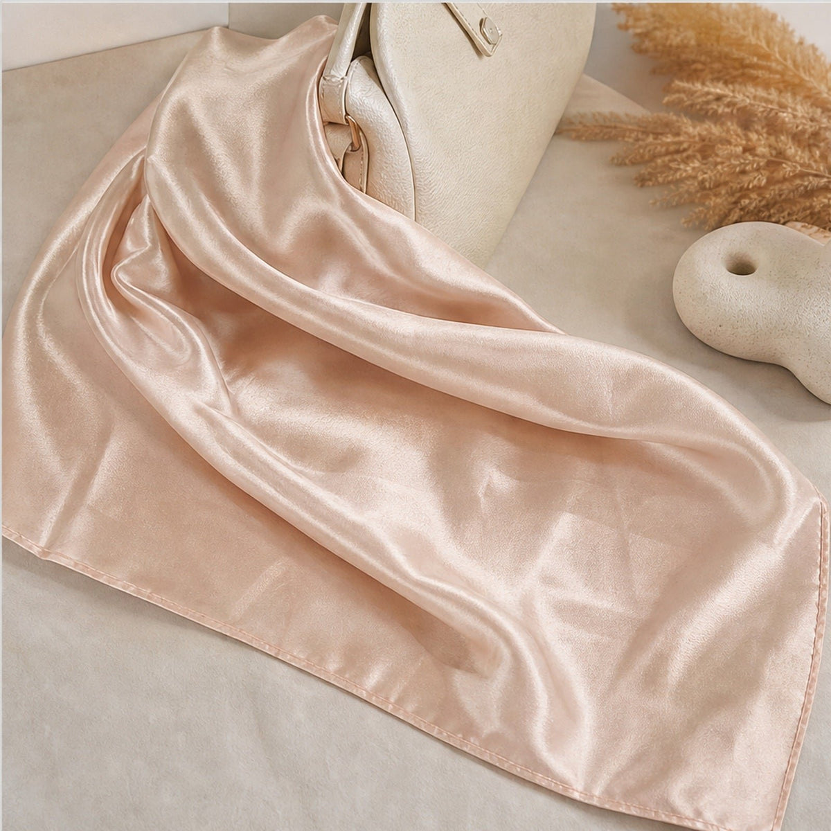 Vierkante Sjaal 70x70 Satijnlook – Effen
