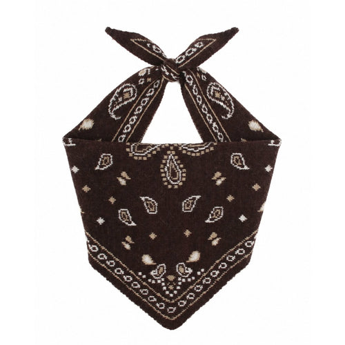 Gebreide Bandanasjaal met Paisleyprint