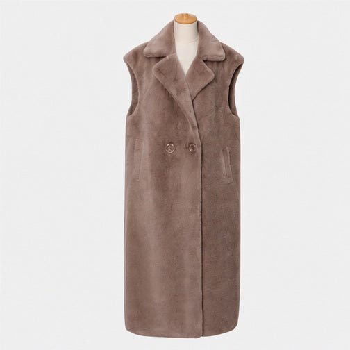 Lange Faux Fur Bodywarmer - One Size