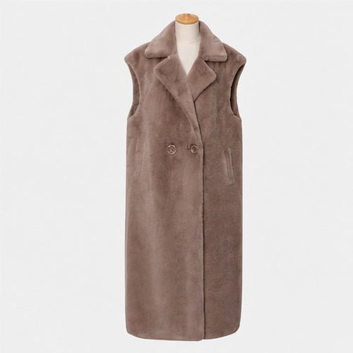 Lange Faux Fur Bodywarmer - One Size