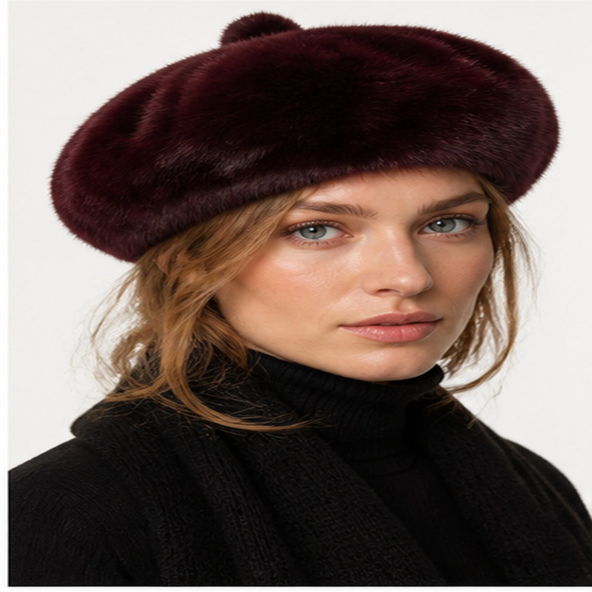 Faux Fur Baret - One Size
