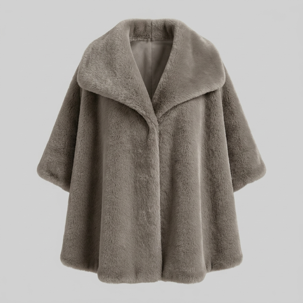 Faux Fur Poncho – Model 41090