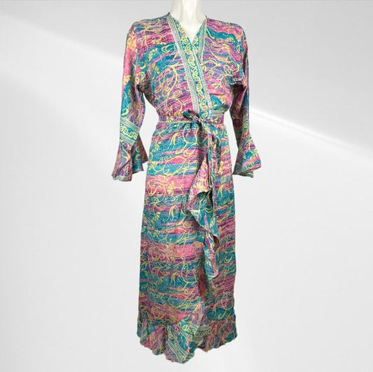 Soepelvallende Wikkeljurk Eén Maat