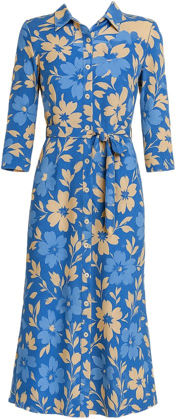 Maxi Jurk Blauwe Bloemen