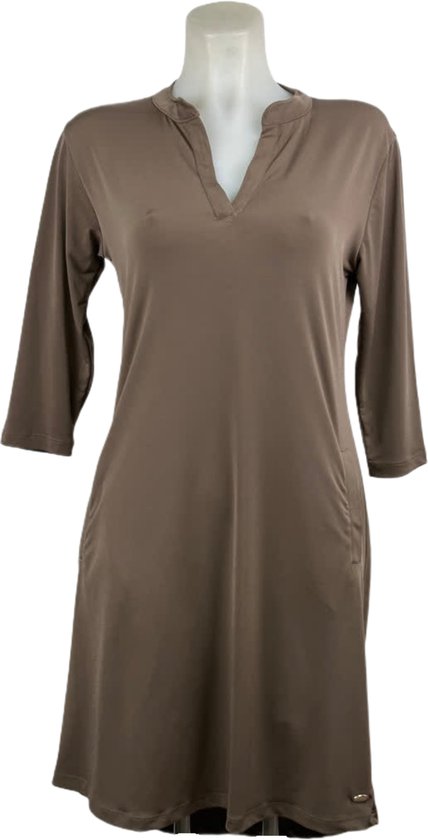 Bruine Effen Jurk