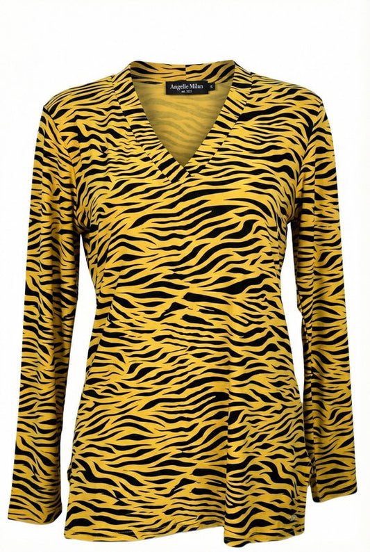 Gele Zwarte Tijger Blouse
