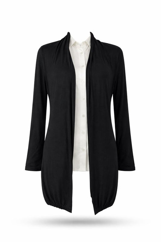 Casual travelstof vest Zwart