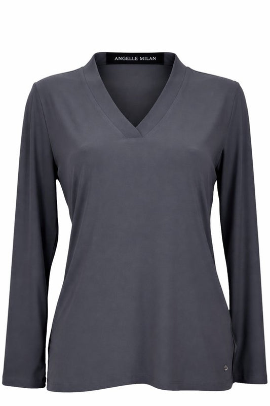 Antraciet Effen Blouse