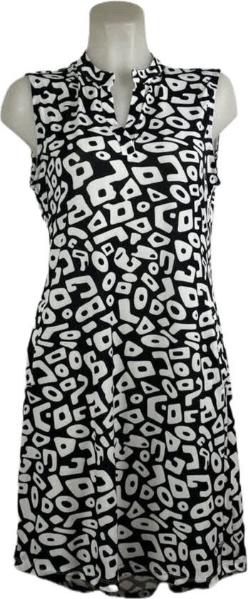 Mouwloze Zwart-Wit Jurk