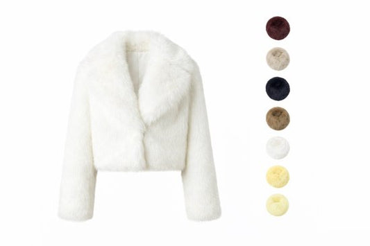 Faux Fur Dames Jas Bruin