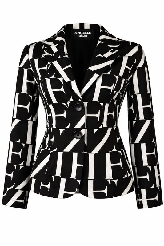Zwart-Witte Travel Blazer