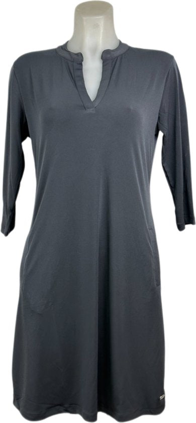 Antraciet Effen Jurk