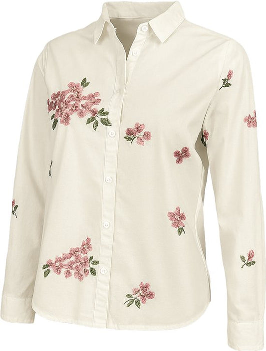 Blouse Wit Roze Bloesem