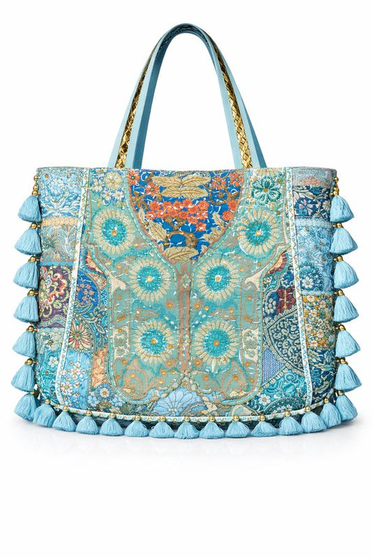 Boho Indian Shopper Blauw