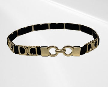 Casual riem Metaal Elastaan Goud zwart