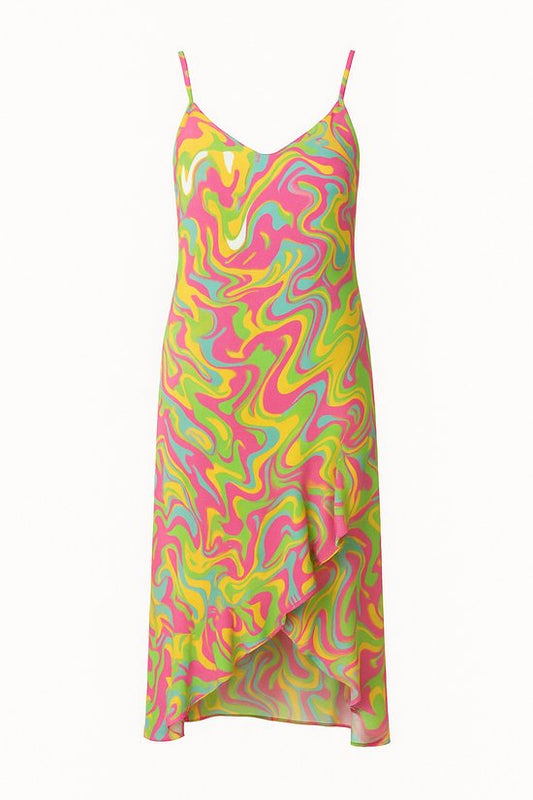 Maxi Jurk Psychedelic Print