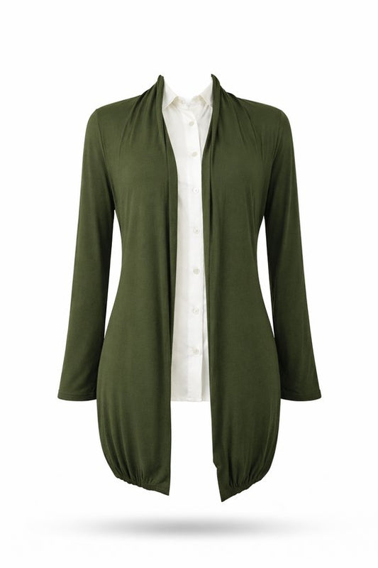 Casual travelstof vest Groen