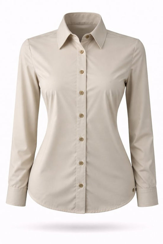 Beige Casual Blouse