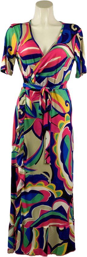 Lange Travelstof Jurk Multikleur