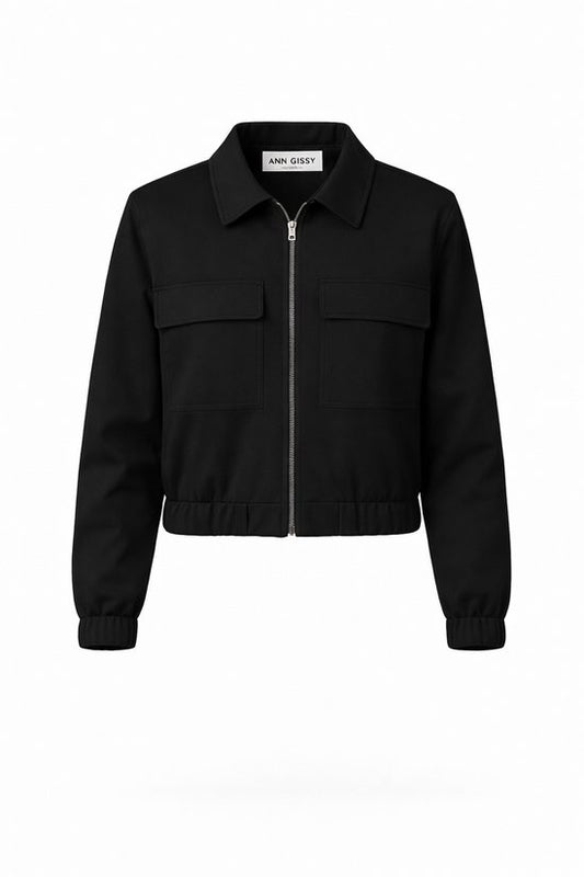 Verfijnd Damesjasje Zwart