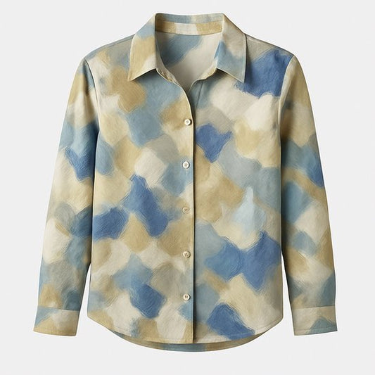 Blouse Aquarel Zandblauw