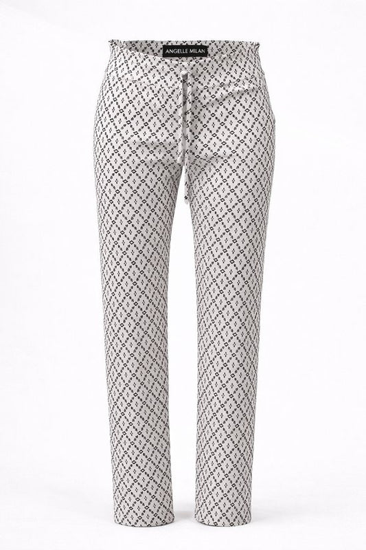 Casual Broek Wit Ruiten