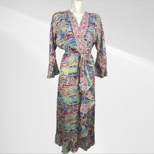 Soepelvallende Wikkeljurk Eén Maat