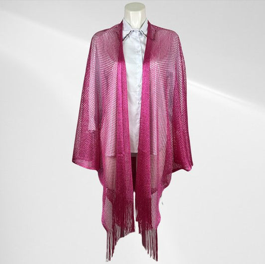 Handgemaakte Netstof Poncho