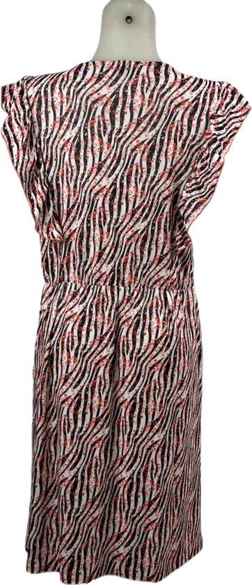 Angelle Milan – Reisestoffkleid – Rotes Zebra-Ärmelloses Kleid – Atmungsaktiv – Knitterfrei – Nachhaltiges Kleid