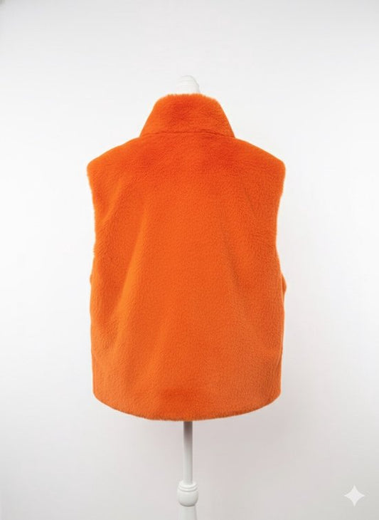 Premium Faux Fur Bodywarmer Oranje