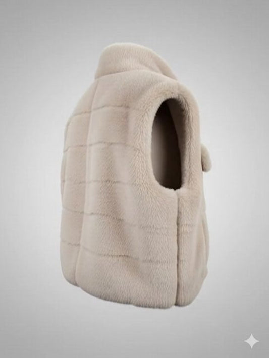 Premium Faux Fur Bodywarmer Creme