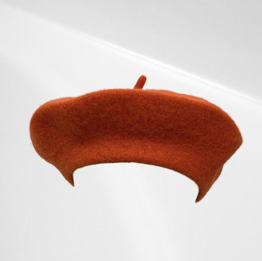Baret Oranje Wol