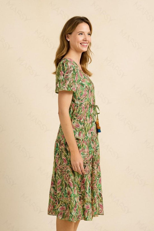 Maxi Jurk Groen-Blauw