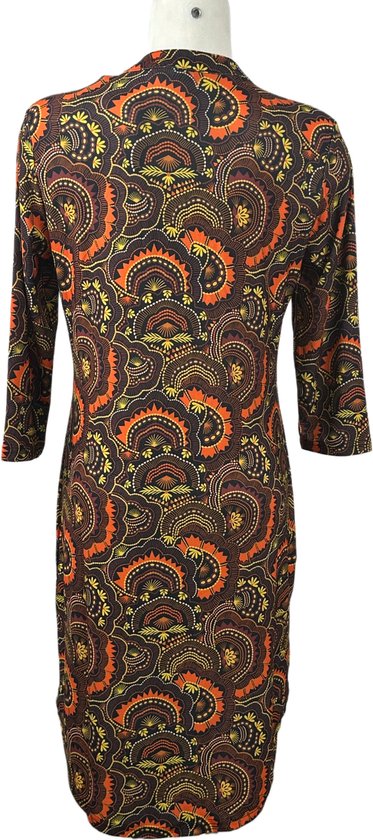 Travelstof Jurk Bruin/Oranje