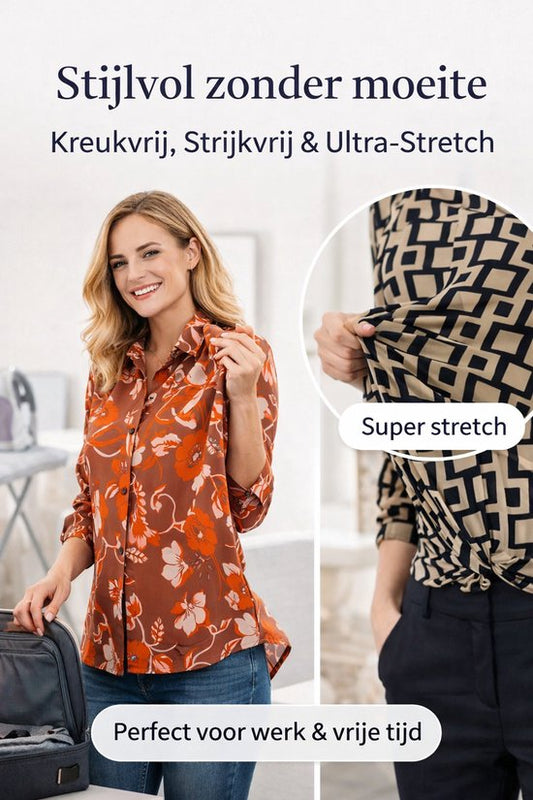 Travelstof Jurk Groen Patroon