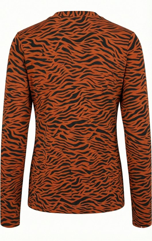 Rood-Zwarte Tijger Blouse - damesblouse - comfortabele pasvorm