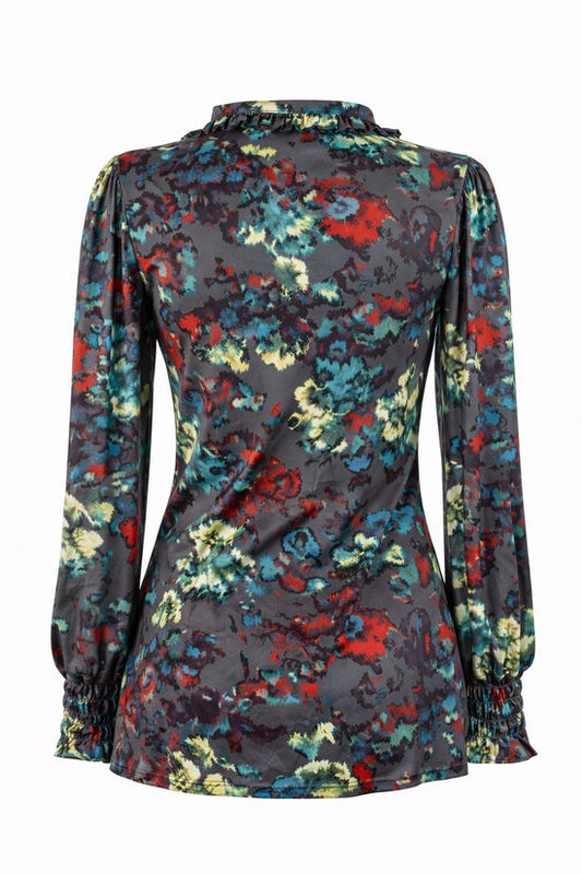 Royal Style Grijs/Rode Blouse
