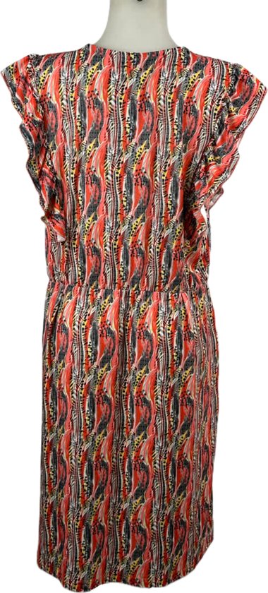 Rode Print Mouwloze Jurk