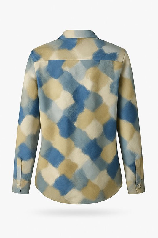Blouse Aquarel Zandblauw