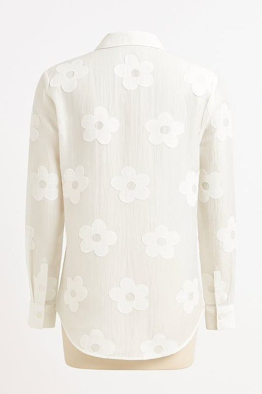 Transparante Blouse met Bloemen